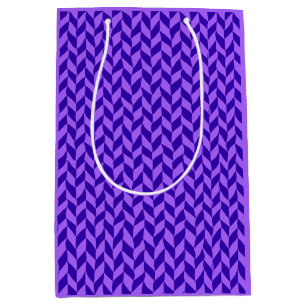 purple Geometric Pattern  Medium Gift Bag