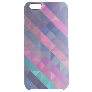 Purple Geometric Pattern Clear iPhone 6 Plus Case