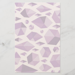 Purple geometric shapes stationery