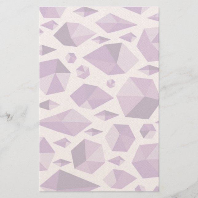 Purple geometric shapes stationery (Front)