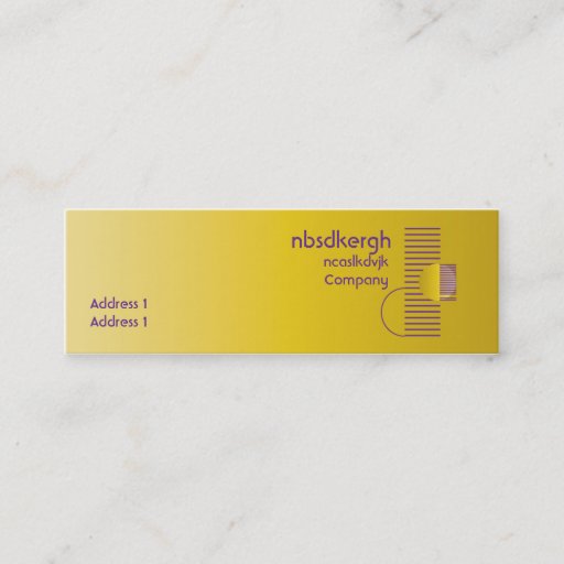Customizable Purple Geometric - Skinny Business Card Templates