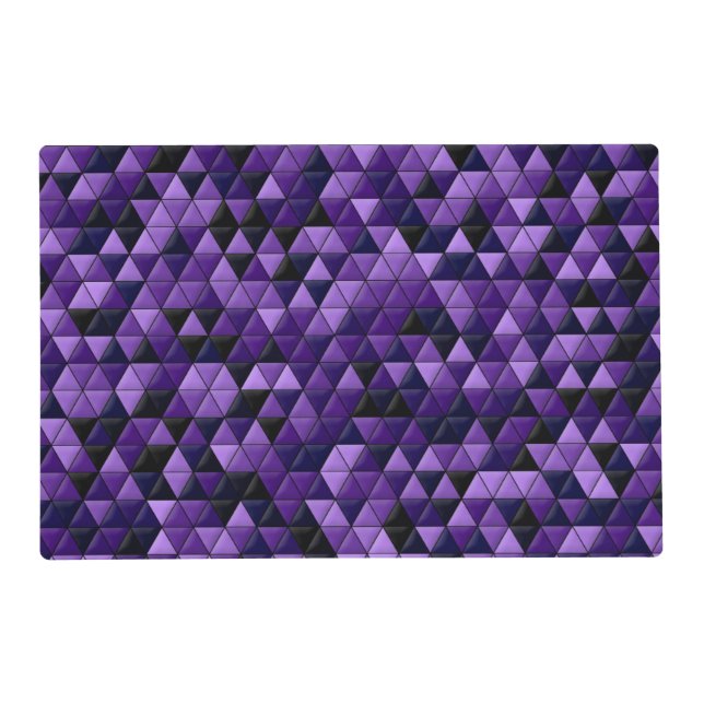 Purple Geometric Tiles Placemat (Front)