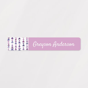 Purple Geometric Triangle Kids Label Skinny