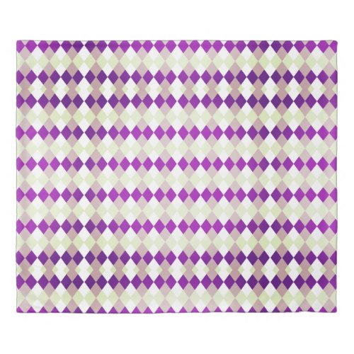 Purple Geometry Duvet Cover