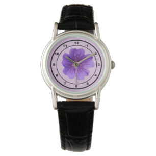 Purple Geranium Flower on Watch
