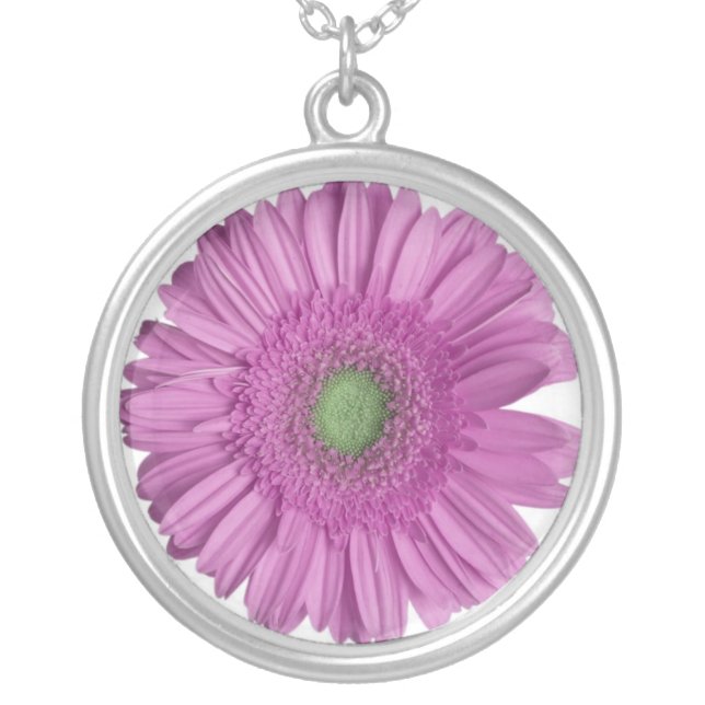 Purple Gerbera Daisy Necklace (Front)