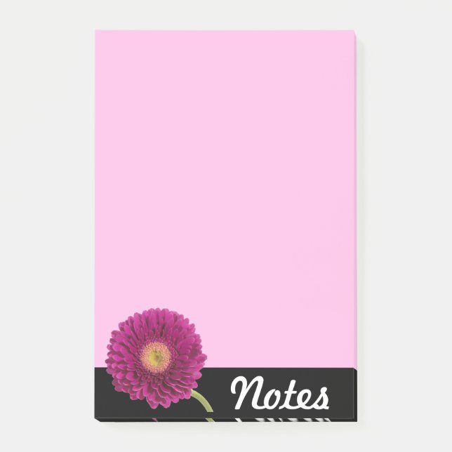 Purple Gerbera Daisy Note Pad (Front)