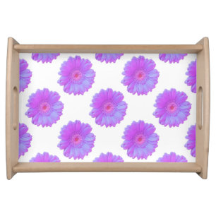 Purple gerbera daisy serving tray