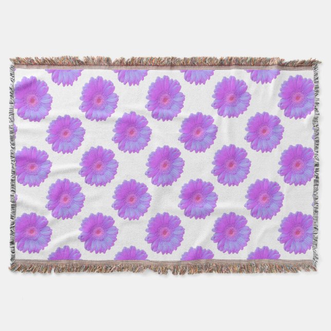 Purple gerbera daisy throw blanket (Front)