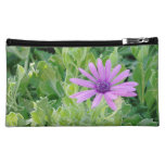 Purple Gerbera Floral Makeup Cosmetic Bag (Medium) at Zazzle