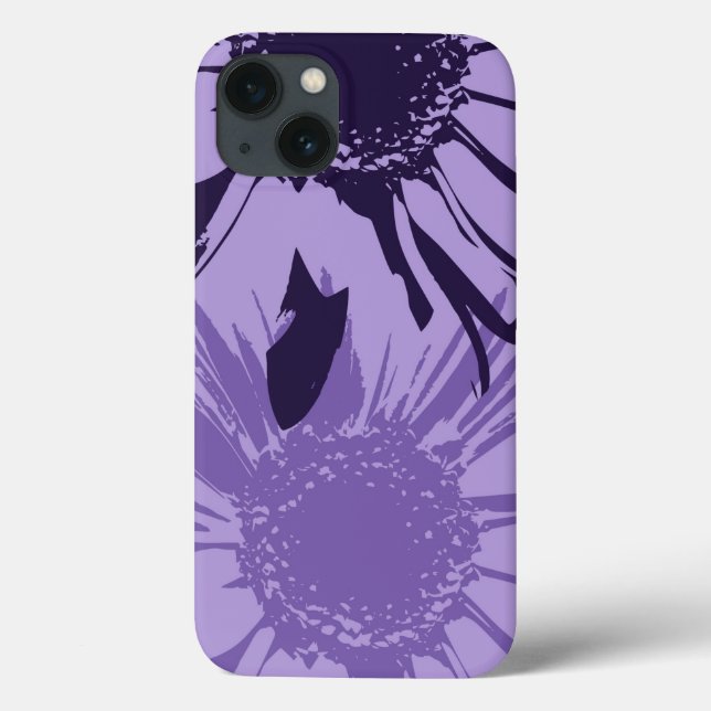 Purple Gerbera Flowers Case-Mate iPhone Case (Back)
