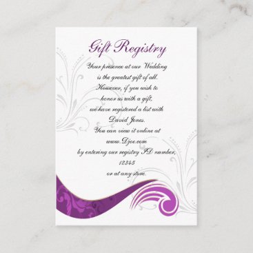 purple Gift registry  Cards