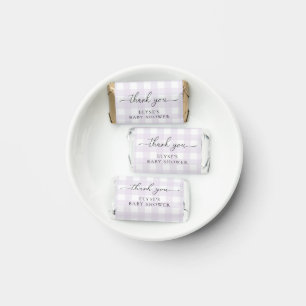 Purple Gingham Baby Shower Hershey's Miniatures