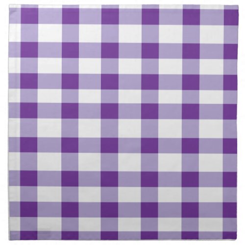 Purple Gingham Cloth Napkin