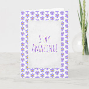 purple gingham daisy birthday card