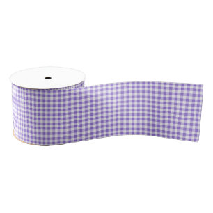 Purple Gingham Grosgrain Ribbon