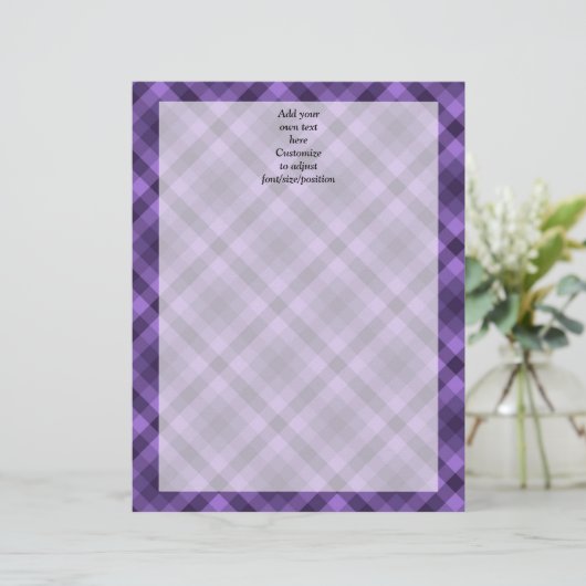 Purple gingham pattern (Standing Front)