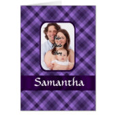 Purple gingham pattern cards (Front)