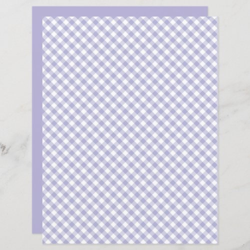 Purple Gingham Scrapbook Paper