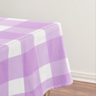 Purple Gingham Tablecloth