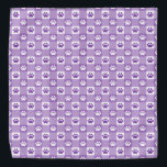 Purple Gingham with Paw Prints Bandana<br><div class="desc">Pamper your pet with this timeless purple gingham with paws patterned bandana!</div>