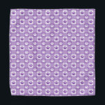 Purple Gingham with Paw Prints Bandana<br><div class="desc">Pamper your pet with this timeless purple gingham with paws patterned bandana!</div>