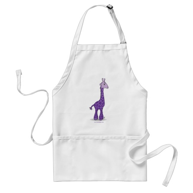 Purple giraffe adult apron (Front)