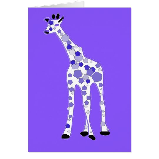 PURPLE Giraffe Card