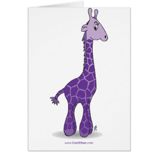 Purple giraffe cards