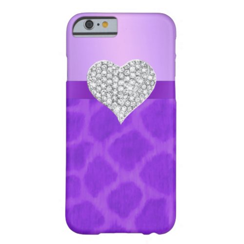 Purple Giraffe Diamond Heart iPhone 6 Case