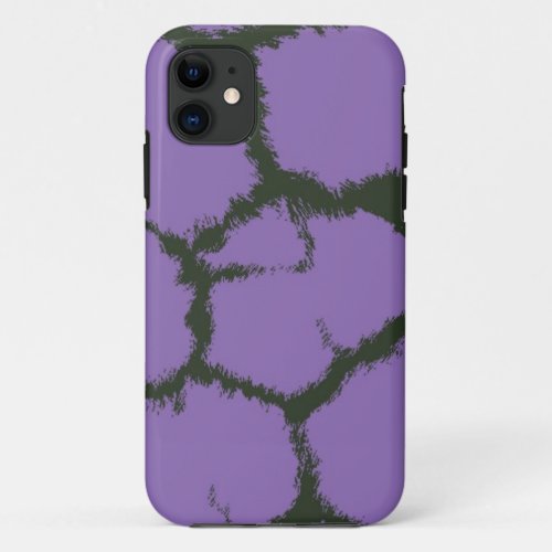 Purple Giraffe Fur Pattern iPhone 11 Case