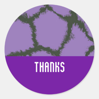 Purple Giraffe Fur Pattern Classic Round Sticker