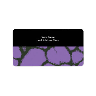 Purple Giraffe Fur Pattern Label
