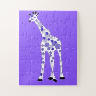 PURPLE Giraffe Jigsaw Puzzle
