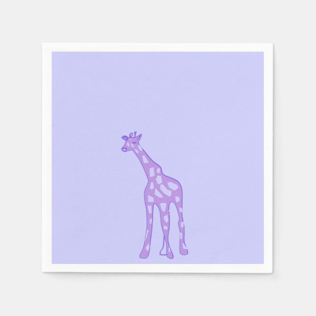 purple giraffe  napkins (Front)