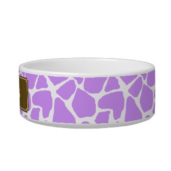 Purple Giraffe Pattern Bowl by heartlockedhome at Zazzle