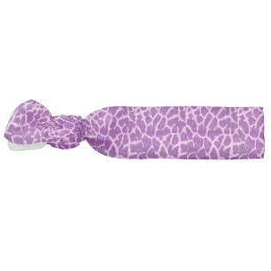 Purple Giraffe Print Elastic Hair Tie