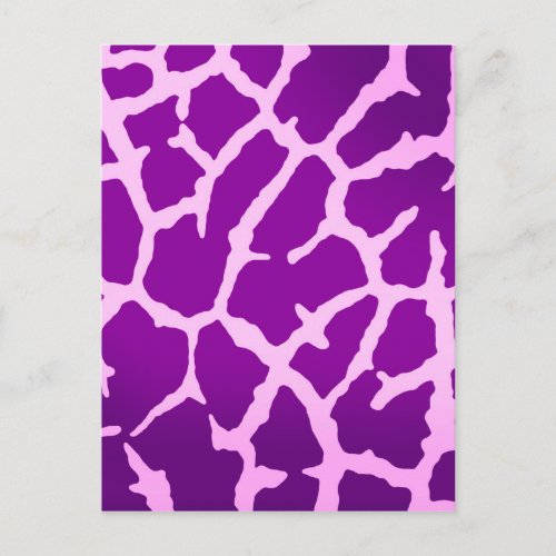 Purple Giraffe Print Postcard