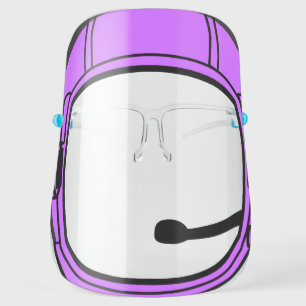 Purple Girl Astronaut Helmet Face Shield