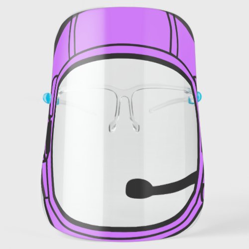 Purple Girl Astronaut Helmet Face Shield