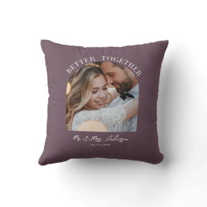 Purple girly arch photo wedding gift home decor throw pillow