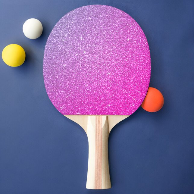 Purple Girly Glitter and Sparkle Ping Pong Paddle (Creator Uploaded)