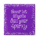 Purple Girly Inspirational Sparkle Quote Magnet Purple Girly Inspirational Sparkle Quote Magnet