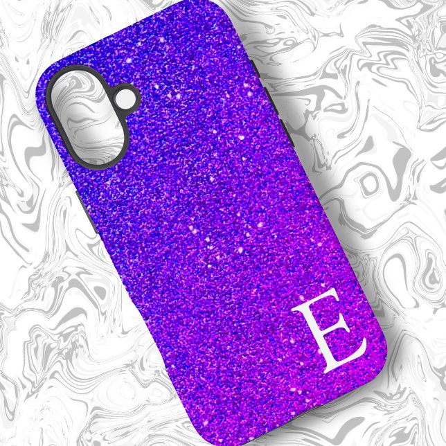 Purple Girly Printed Glitter Stylish and Cute  Case-Mate iPhone Case (Creator Uploaded)