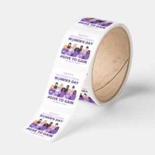 Purple Give To Gain International Women's Day 2026 Square Sticker