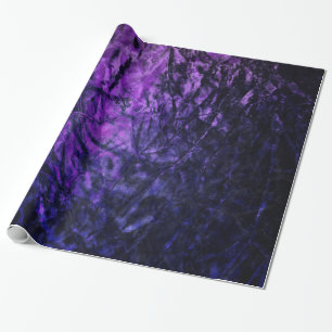 Purple Glam Abstract Birthday Party Wrapping Paper