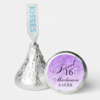 Purple Glam Glitter Sweet 16 Personalized