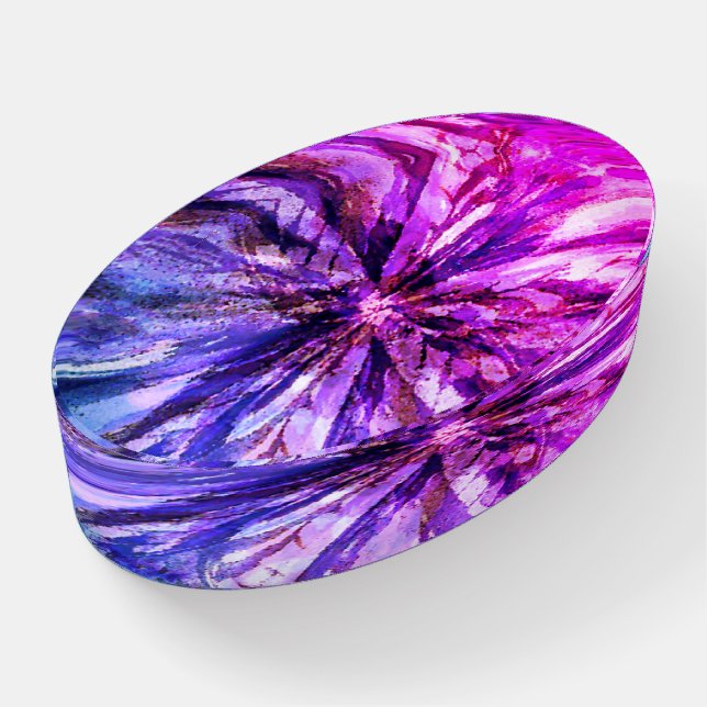 Purple Glass Paperweight (Angled)