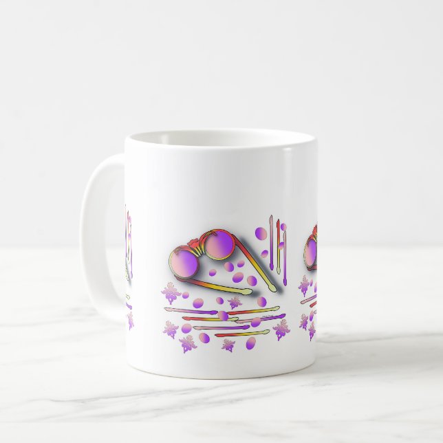 Purple Glasses Coffee Mug (Front Left)