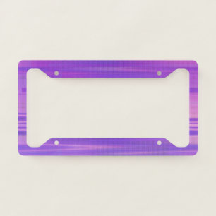 Purple Glitch Art Vaporwave Aesthetic Horizontal License Plate Frame